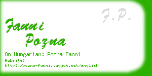 fanni pozna business card